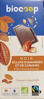 Chocolat noir éclats d'amandes et de caramel