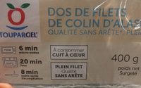 Dos de filets de colin d'Alaska