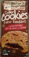 Super cookies coeur fondant au chocolat noir, noix de pécan et caramel
