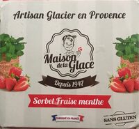 Sorbet fraise menthe MG Artisan Glacier en provence