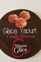 Glace yaourt coulis marron