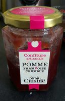 Confiture artisanale pomme framboise crumble
