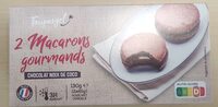 2 macarons gourmands chocolat noix de coco
