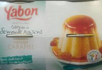 Gâteau de semoule raisins nappage caramel
