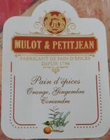 Pain d'épices orange, gingembre, coriandre