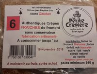 6 Authentiques Crêpes Fraîches de Froment