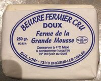 Beurre fermier cru doux