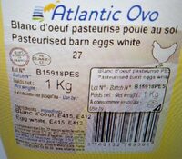 Blanc d'oeuf pasteurisé poule au sol