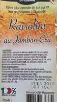 Raviolini au jambon cru