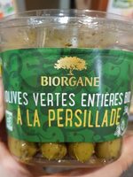Olive verte entière bio à la persillade