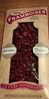 Tablette de chocolat noir et pépites de framboise s