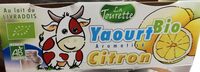 Yaourt bio arome citron au lait entier LA TOURETTE