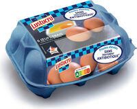 6 oeufs frais DJP Sans Antibiotique LUSTUCRU