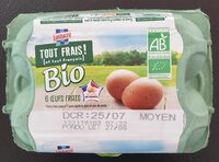 6 œufs frais Bio