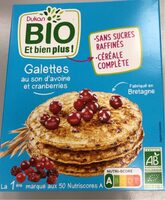 Galettes au son d’avoine et cranberries