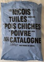 Tuiles soufflées de pois chiches au poivre noir