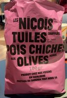 Tuiles soufflées pois chiches aux olives