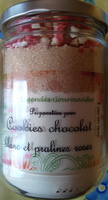 Préparation pour cookies chocolat blanc et pralines roses