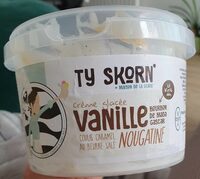 Crème glacée vanille nougatine - coulis caramel au beurre salé