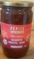 Pâte à tartiner cacahuète noisette cacao