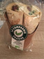 Wrap houmous concombre feta