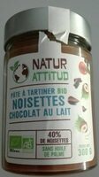 Pâte à tartiner bio noisettes chocolat au lait
