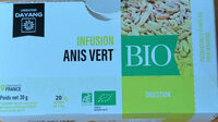 Dayang Infusion Anis Vert Bio 20 Sachets