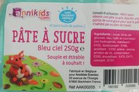 Pate a sucre bleu ciel