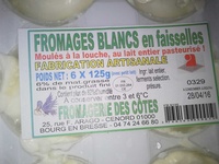 Fromages blancs en faisselles