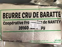 Beurre cru de baratte 82% M.G.