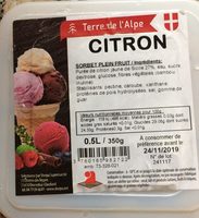 Sorbet plein fruit Citron