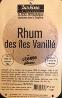 Glace rhum des iles vanillè
