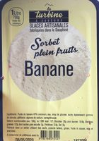 Sorbet plein fruits banane