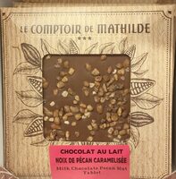 Chocolat Carré Lait Noix De Pécan Caramélisés