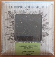 Chocolat noir piment d'Espelette