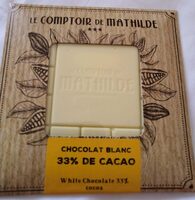 Chocolat blanc 33% de cacao