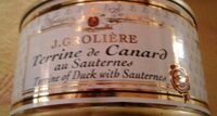 Terrine de canard au sauternes