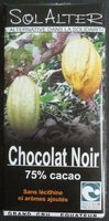 Chocolat Noir 75% cacao