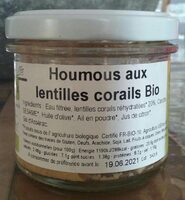 Houmous aux lentilles corails Bio