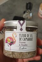 Fleur de sel de Camargue poivre et basilic
