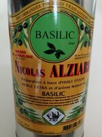 Huile olive arôme basilic
