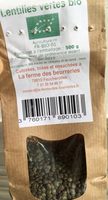Lentilles vertes bio