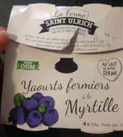 Yaourt fermier à la myrtille