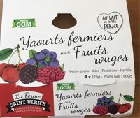 Yaourts fermiers aux fruits rouges
