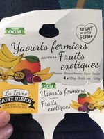 Yaourts fermiers fruits exotiques