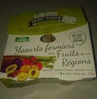 Yaourts fermiers aux fruits de nos regions