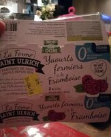 Yaourts fermiers à la  framboise