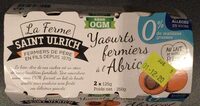 Yaourts fermiers à l’abricot 0% de matieres grasses