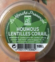 Houmous Lentilles Corail