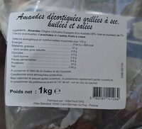Amandes décortiquées grillées à sec huilée et salée